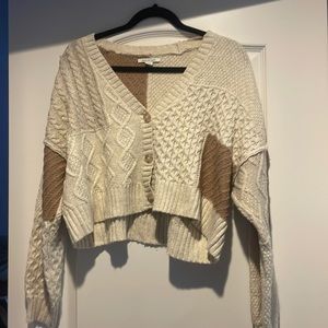 american eagle cropped cozy cardigan